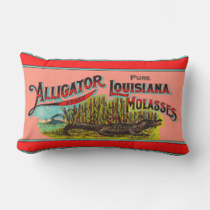 Coussin Rectangle Alligator Louisiana Molasses