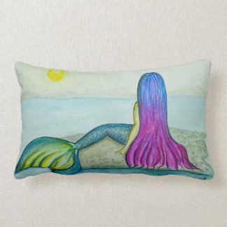 Coussin Rectangle Almofada com ilustração sereia ao sol