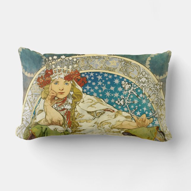 Coussin Rectangle Alphonse Mucha Princess Hyacinth Art Nouveau (Recto)