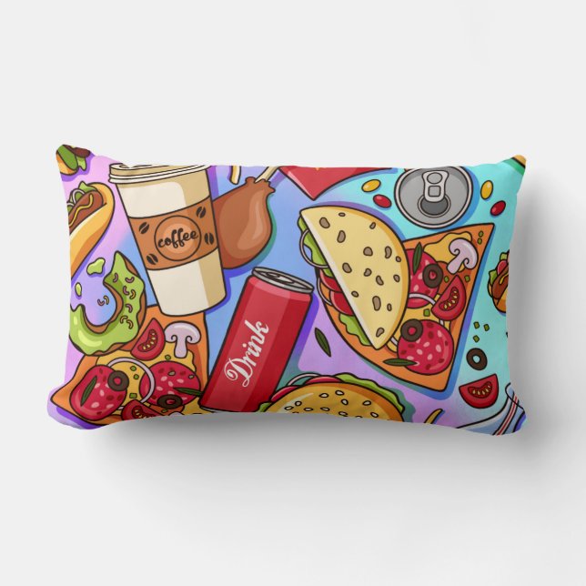 Coussin Rectangle amour alimentaire (Recto)
