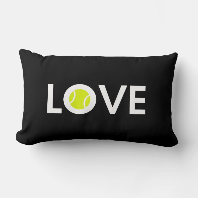 Coussin Rectangle AMOUR de balle de tennis (Recto)