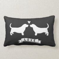 Amour des Bassets - Silhouettes de chiens avec cœu