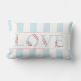 Coussin Rectangle Amour en Fleur Pastel Stripes