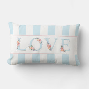 Coussin Rectangle Amour en Fleur Pastel Stripes