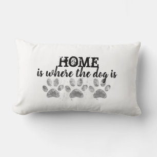 Coussin Rectangle amoureux de les chiens citent empreinte de patte n