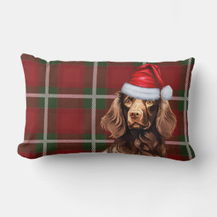Coussin Rectangle Amoureux des chiens Noël Boykin Spaniel Holiday Pl