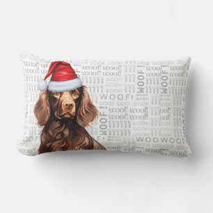 Coussin Rectangle Amoureux des chiens Noël mignon Boykin Espagne vac