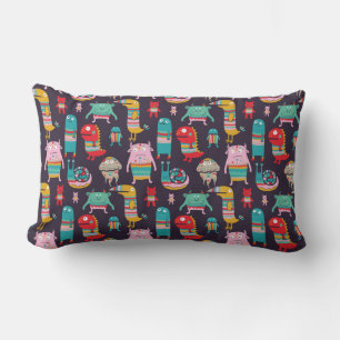 Coussin Rectangle Amusant monstres sans couture motif