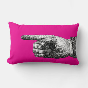 Coussin Rectangle Amusant Shocking Pink Pointing Pointeur Jeu Oreill