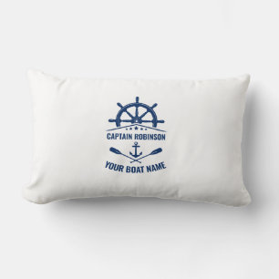 Coussin Rectangle Ancre nautique Traversée Oars & Navires Roue Blan