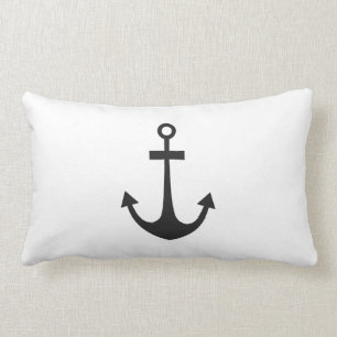 Coussin Rectangle Ancre noire