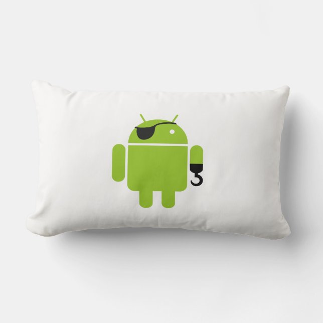 Coussin Rectangle Android Robot Pirate Style (Recto)