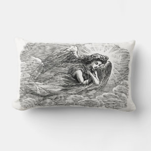 Coussin Rectangle Angel paradisiaque Monochrome Angélique Rétro