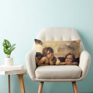 Coussin Rectangle Anges de la Madone Sixtine par Raphaël Sanzio