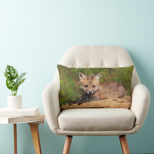 Coussin Rectangle Animaux de bébés cutest | Red Fox Pup (Chaise)