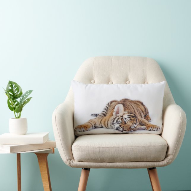 Coussin Rectangle Animaux de bébés cutest | Sleepy Baby Tiger Cub (Chaise)