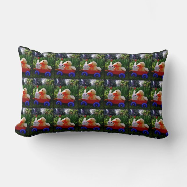 Coussin Rectangle Animaux de Pâques (Recto)