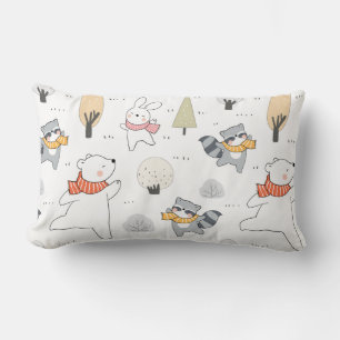 Coussin Rectangle Animaux forestiers adorables