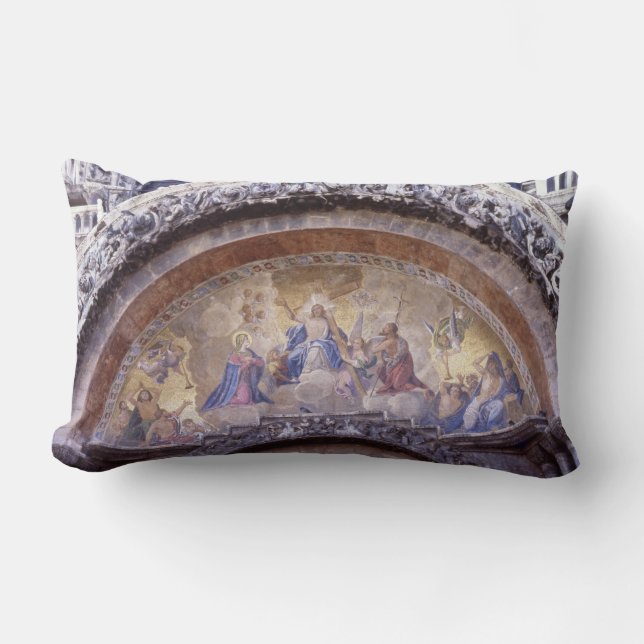Coussin Rectangle Antique Religieuse Murale Gothique Église Bible (Recto)