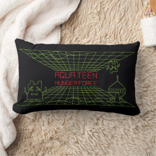 Coussin Rectangle Aqua Ado Hunger Force Mooninites Logo du jeu
