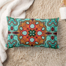 Aqua Turquoise Bleu Orange Rouge Tribe Brown Art