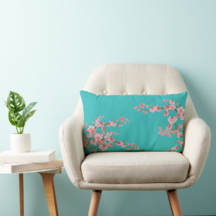 Coussin Rectangle Aquarelle Cerisiers en Fleurs