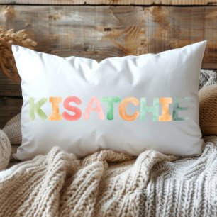 Coussin Rectangle Aquarelle colorée amusante Kisatchie Louisiane