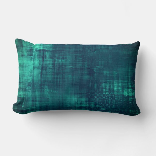 Coussin Rectangle Aquarelle Deep Turquoise (Recto)