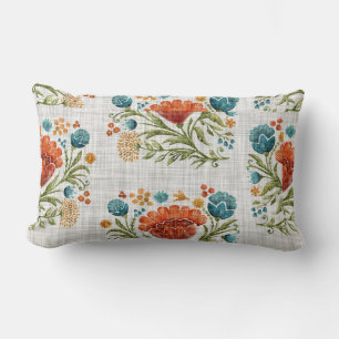 Coussin Rectangle Aquarelle Moderne Fleur Motif Earthy Whimsical