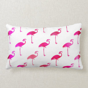 Coussin Rectangle Aquarelle rose Flamant rose violet à chaud