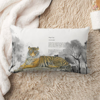 Coussin Rectangle Aquarelles majestueuses en voie de disparition du 