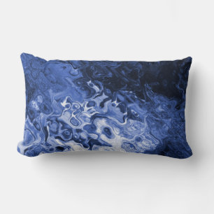 Coussin Rectangle Arbre Abstrait bleu