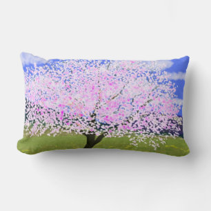 Coussin Rectangle Arbre aux amandes en fleurs