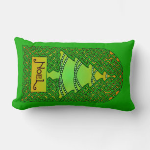 Coussin Rectangle Arbre de Noël celtique - Vert
