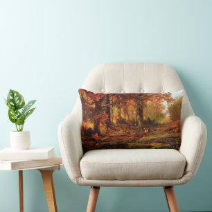 Coussin Rectangle Arbres automnaux à Cresheim Glen (Philadelphie)