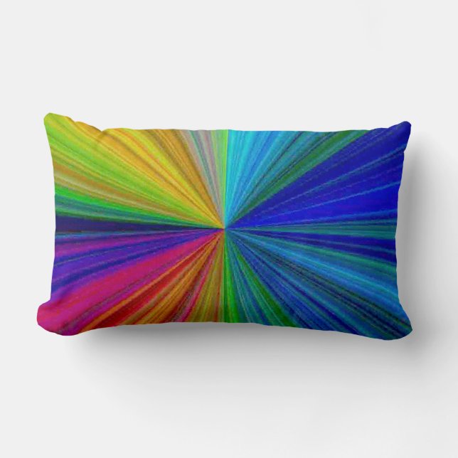 Coussin Rectangle Arc arc-en-ciel circulaire (Recto)