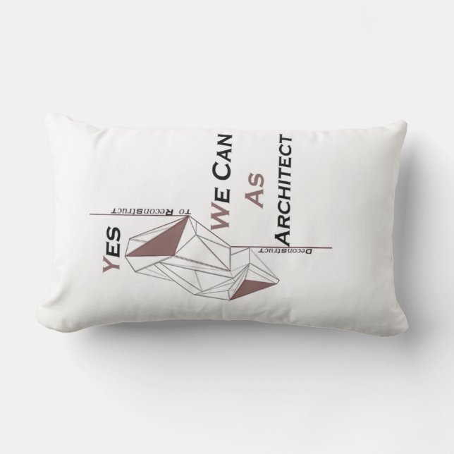 Coussin Rectangle architecture, design moderne, art géométrique, noi (Recto)