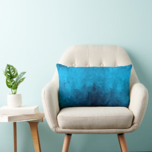 Coussin Rectangle Arrière - plan bleu cristallisé Abstrait