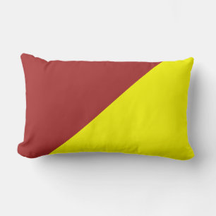 Coussin Rectangle Arrière - plan couleur uni jaune et auburn