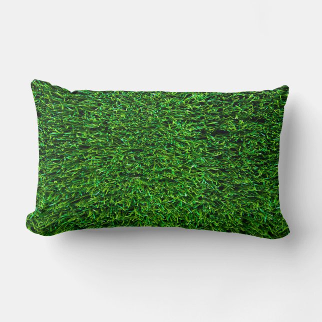 Coussin Rectangle Arrière - plan d'herbe verte (Recto)