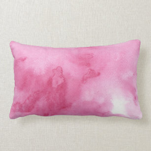 Coussin Rectangle arrière - plan rose d'aquarelle pour le votre