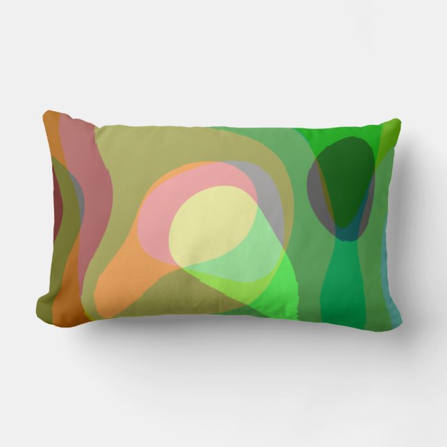 Coussin Rectangle Art Abstrait rétro super 710 (Recto)