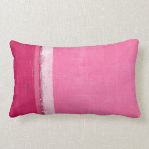 Coussin Rectangle Art abstrait rose de "framboise"