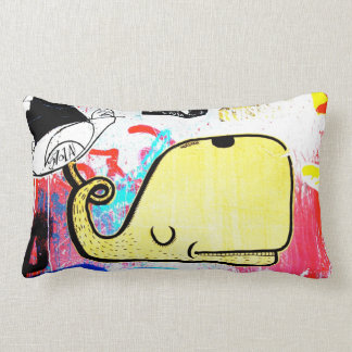 Coussin Rectangle Art de rue de graffiti de Melbourne - baleine