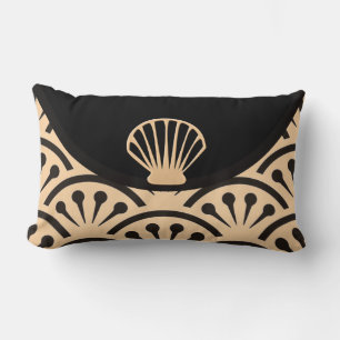 Coussin Rectangle Art Déco Japon (Beurre Jaune + Noir) LP