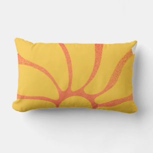 Coussin Rectangle Art du soleil abstrait
