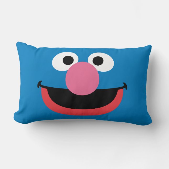 Coussin Rectangle Art du visage de Grover (Recto)