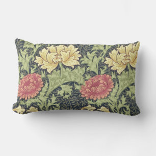 Coussin Rectangle Art floral vintage de chrysanthème de William