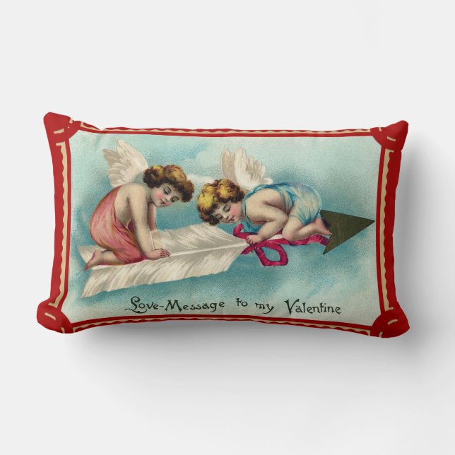 Coussin Rectangle Art Valentine vintage (Recto)