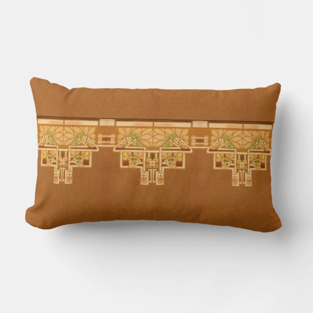 Coussin Rectangle Arts & Crafts, Craftsman or Mission Style Foliage (Recto)